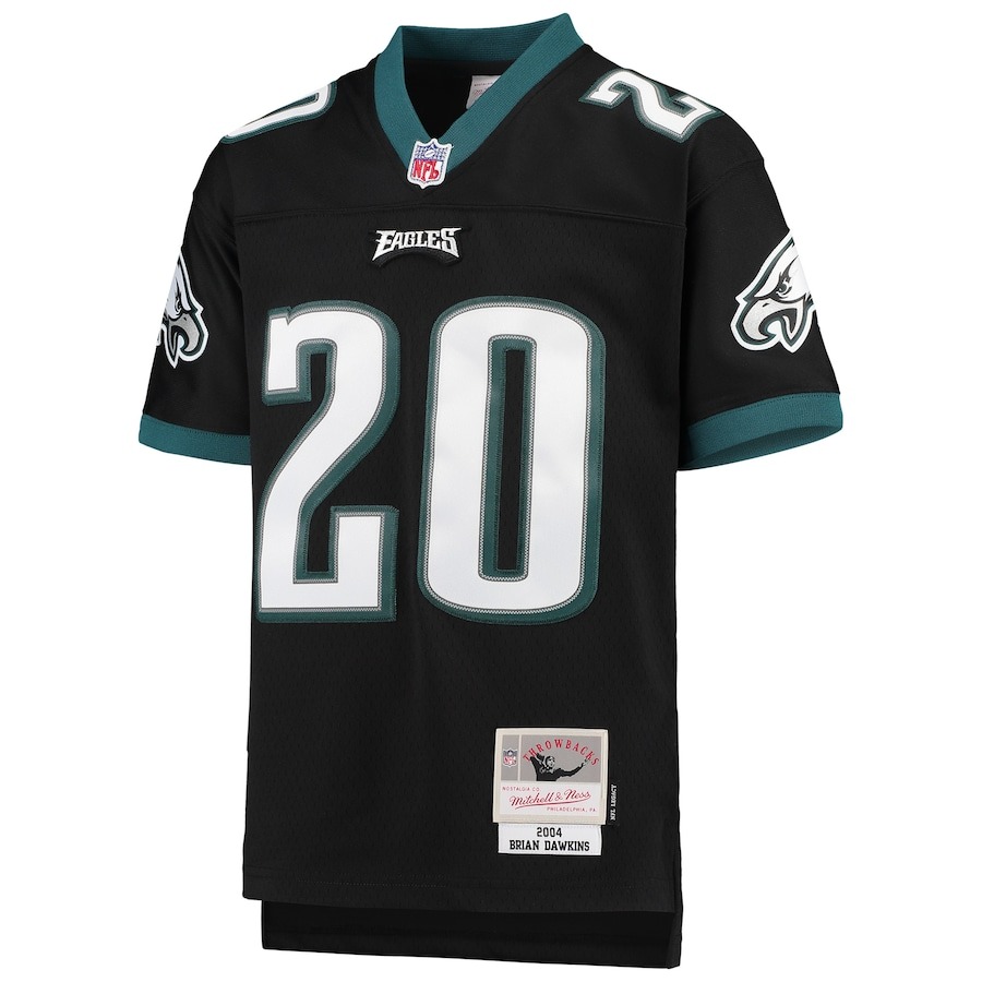 Youth Philadelphia Eagles Brian Dawkins Mitchell & Ness Black 2004 Legacy Retired Player Jersey - ujerseystore