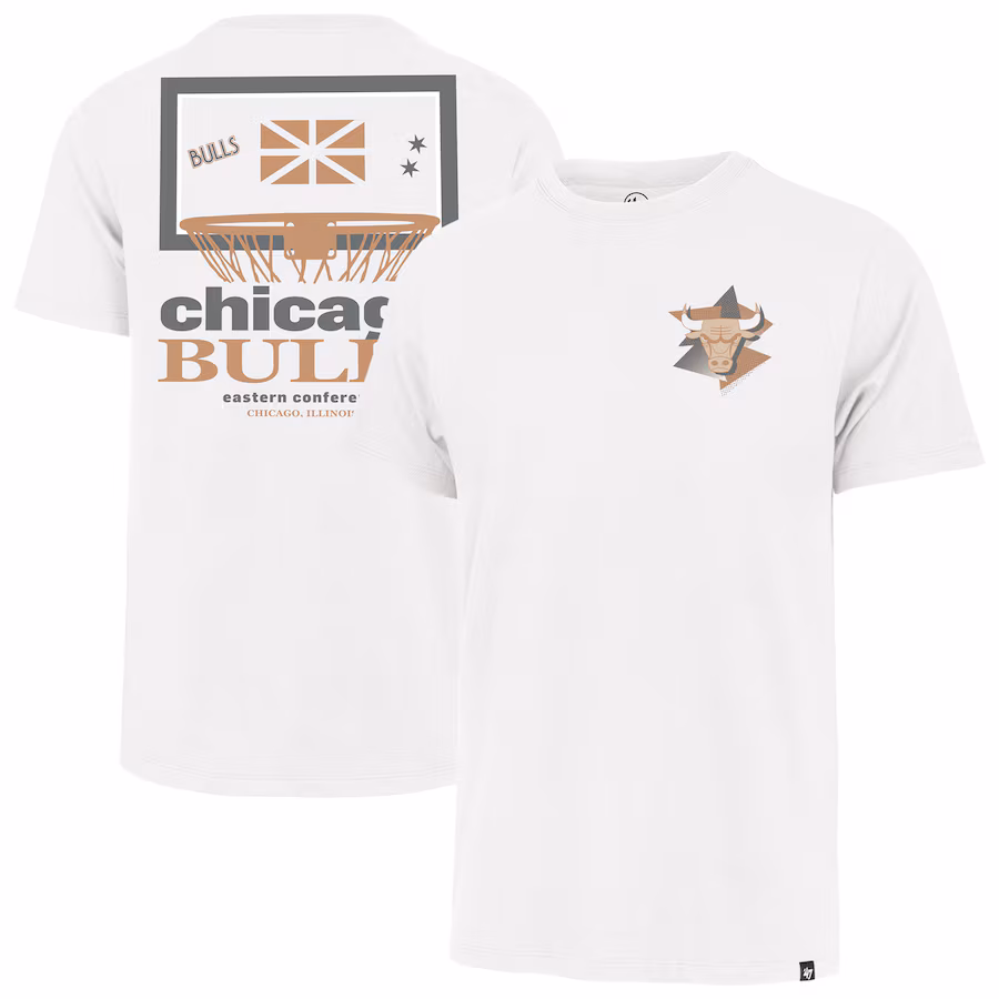 Men's Chicago Bulls  '47 White City Edition Backboard T-Shirt - ujerseystore
