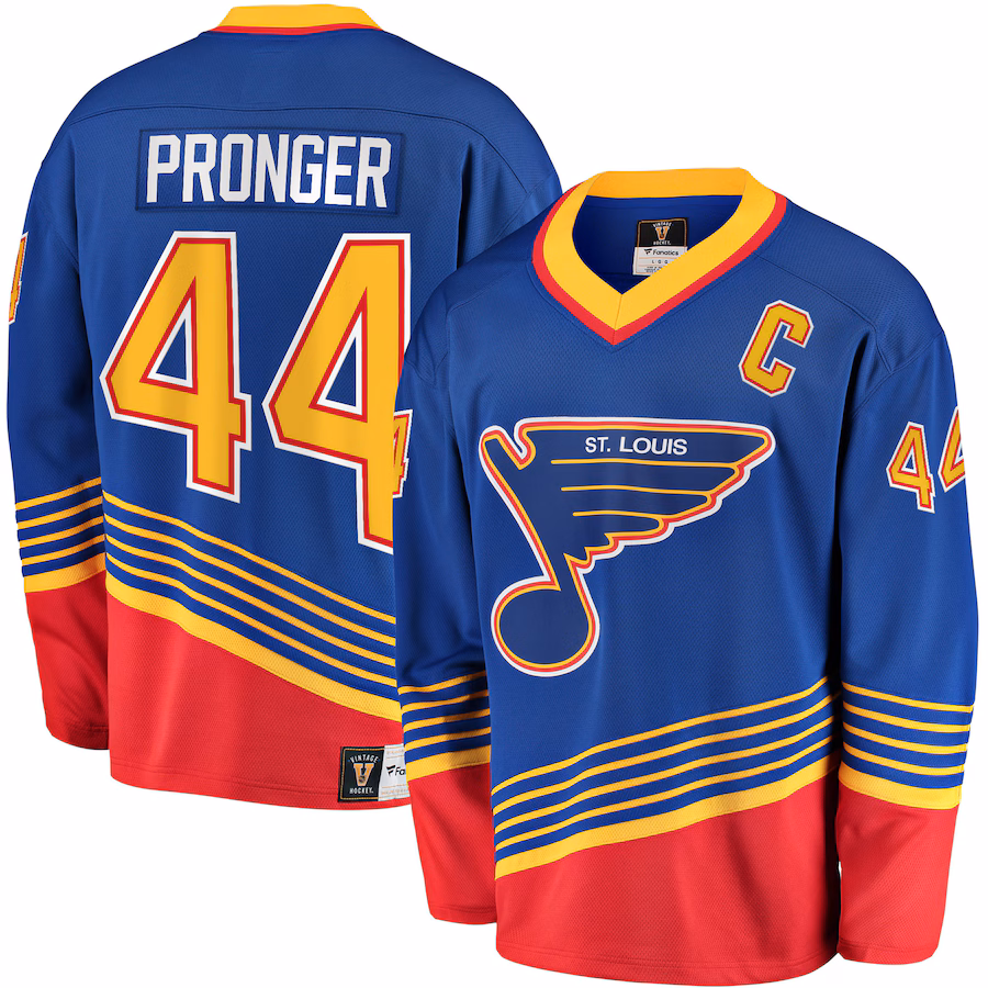 Men's St. Louis Blues Chris Pronger Fanatics Blue Breakaway Retired Player Jersey - ujerseystore