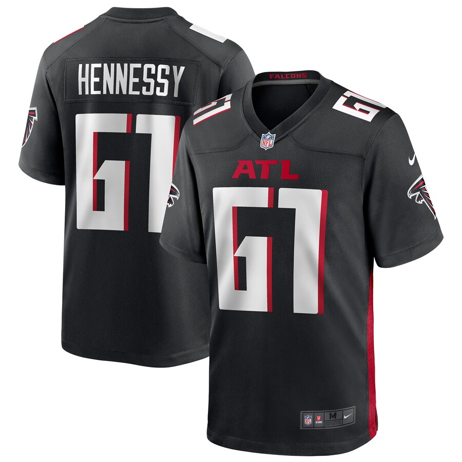 Men's Atlanta Falcons Matt Hennessy Nike Black Player Game Jersey - ujerseystore