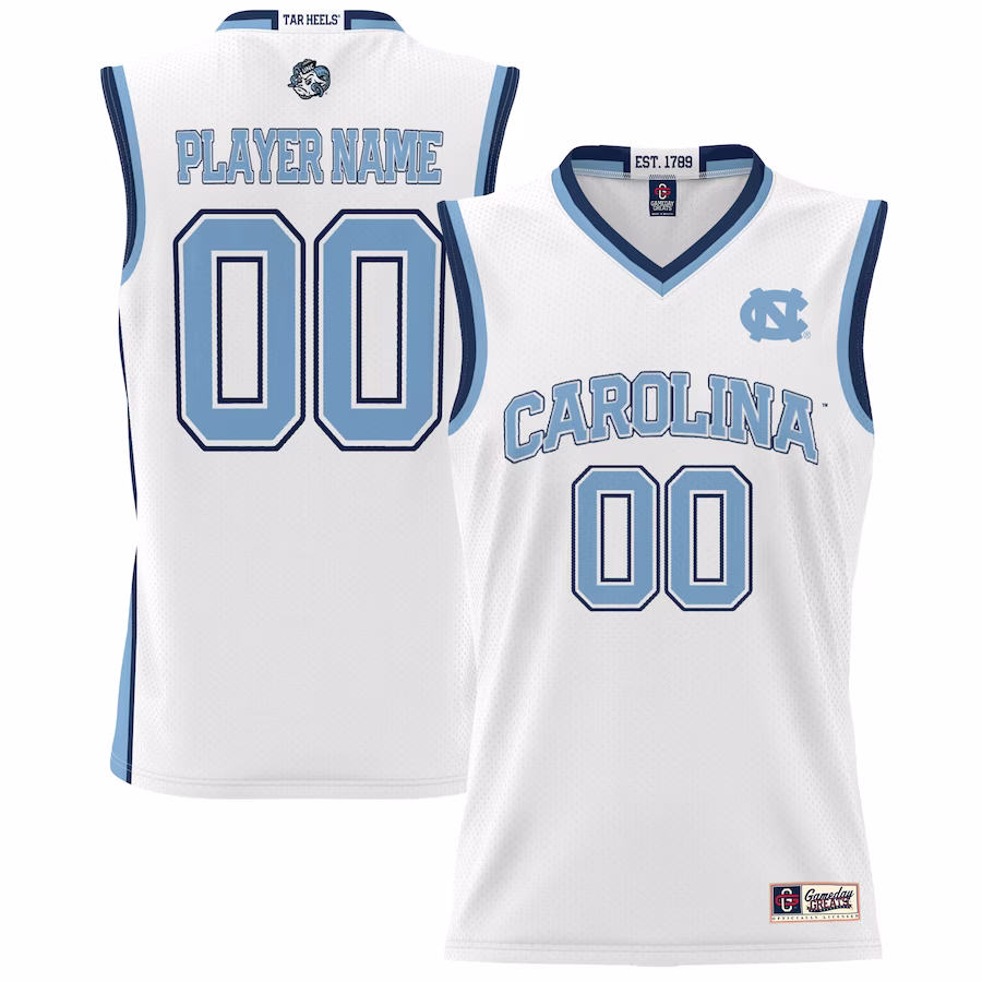 North Carolina Tar Heels GameDay Greats Youth NIL Pick-A-Player Lightweight Basketball Jersey - White - ujerseystore