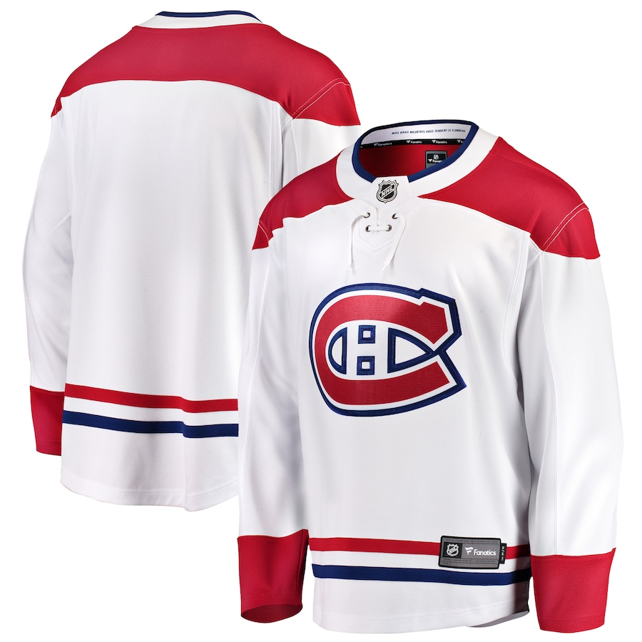 Men's Montreal Canadiens Fanatics White Breakaway Away Jersey - ujerseystore