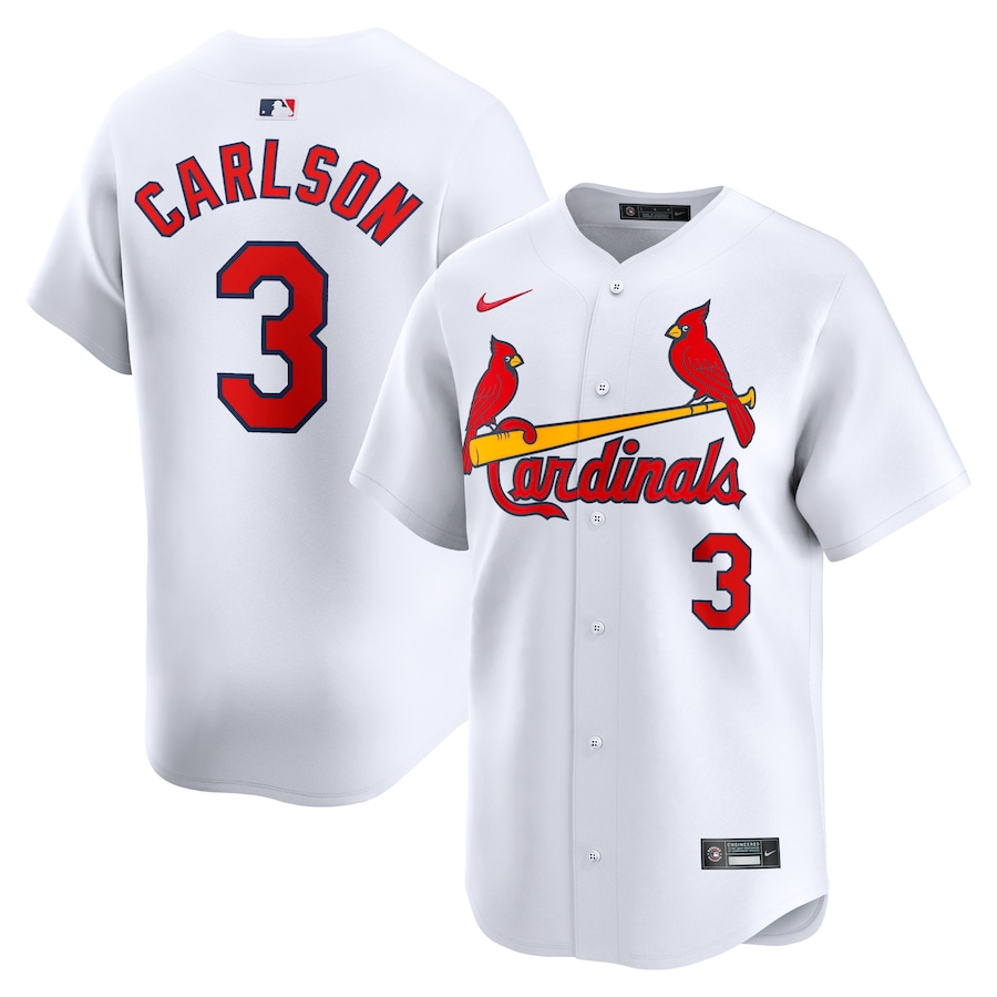Men's St. Louis Cardinals Dylan Carlson Nike White Home Limited Player Jersey - ujerseystore