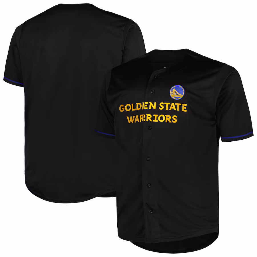 Men's Golden State Warriors Profile Black Big & Tall Pop Jersey - ujerseystore