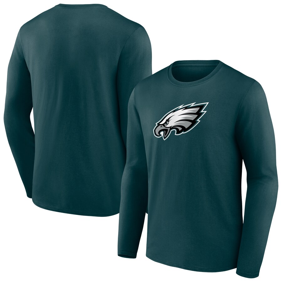 Men's Philadelphia Eagles Fanatics Midnight Green Primary Logo Long Sleeve T-Shirt - ujerseystore