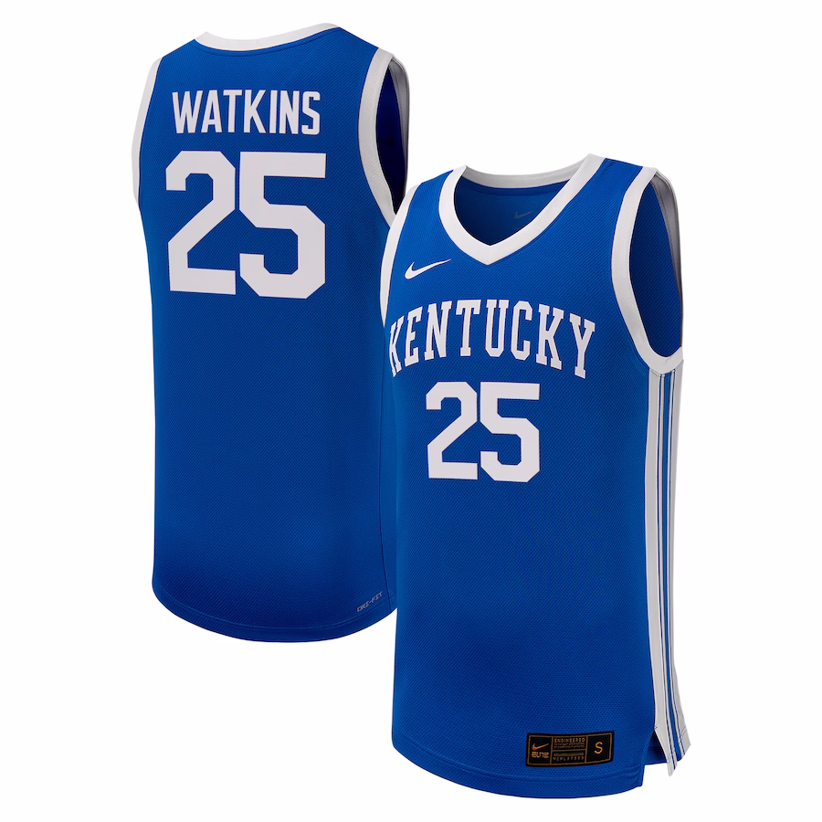 Kareem Watkins Kentucky Wildcats Nike NIL Basketball Replica Player Jersey - Royal - ujerseystore