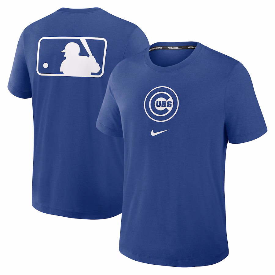 Men's Chicago Cubs Nike Royal Authentic Collection Early Work Tri-Blend Performance T-Shirt - ujerseystore