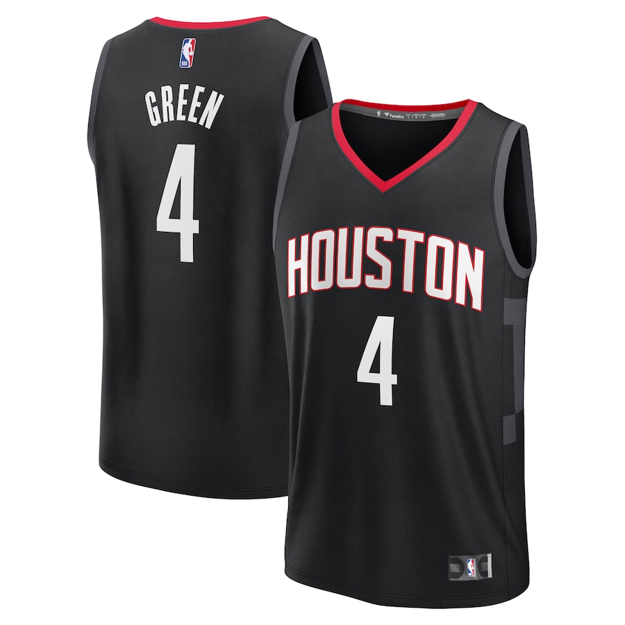 Youth Houston Rockets Jalen Green Fanatics Black Fast Break Replica Player Jersey - Statement Edition - ujerseystore