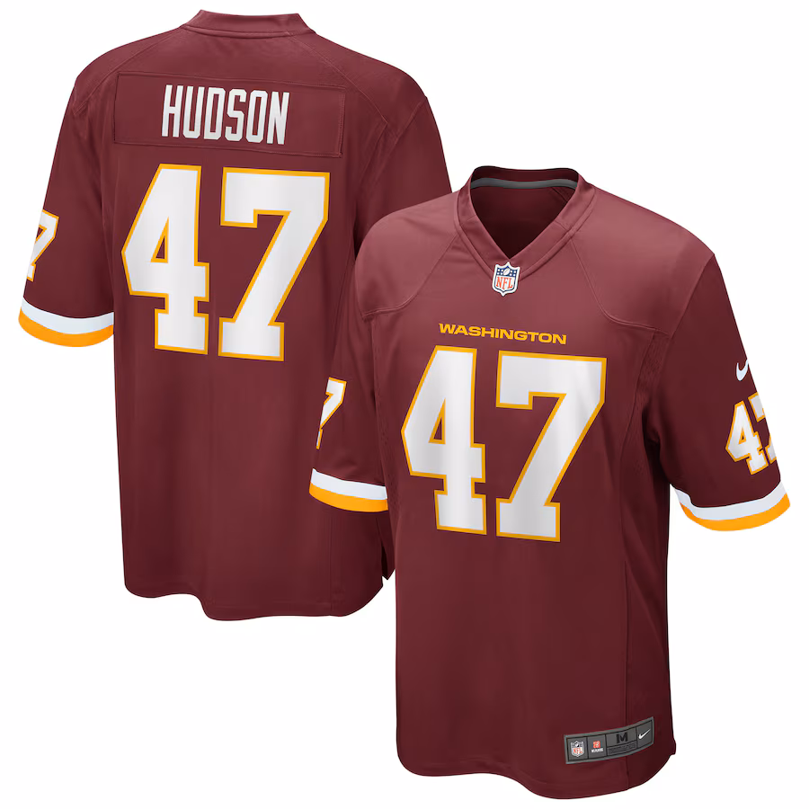 Men's Nike Khaleke Hudson Washington Football Team Burgundy Game Player Jersey - ujerseystore
