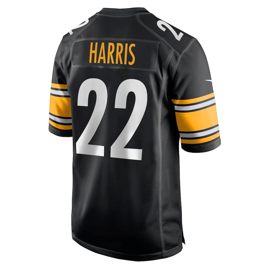 Men's Pittsburgh Steelers Najee Harris Nike Black Game Jersey - ujerseystore