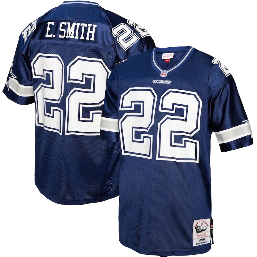 Men's Dallas Cowboys Emmitt Smith Mitchell & Ness Navy Legacy Replica Jersey - ujerseystore