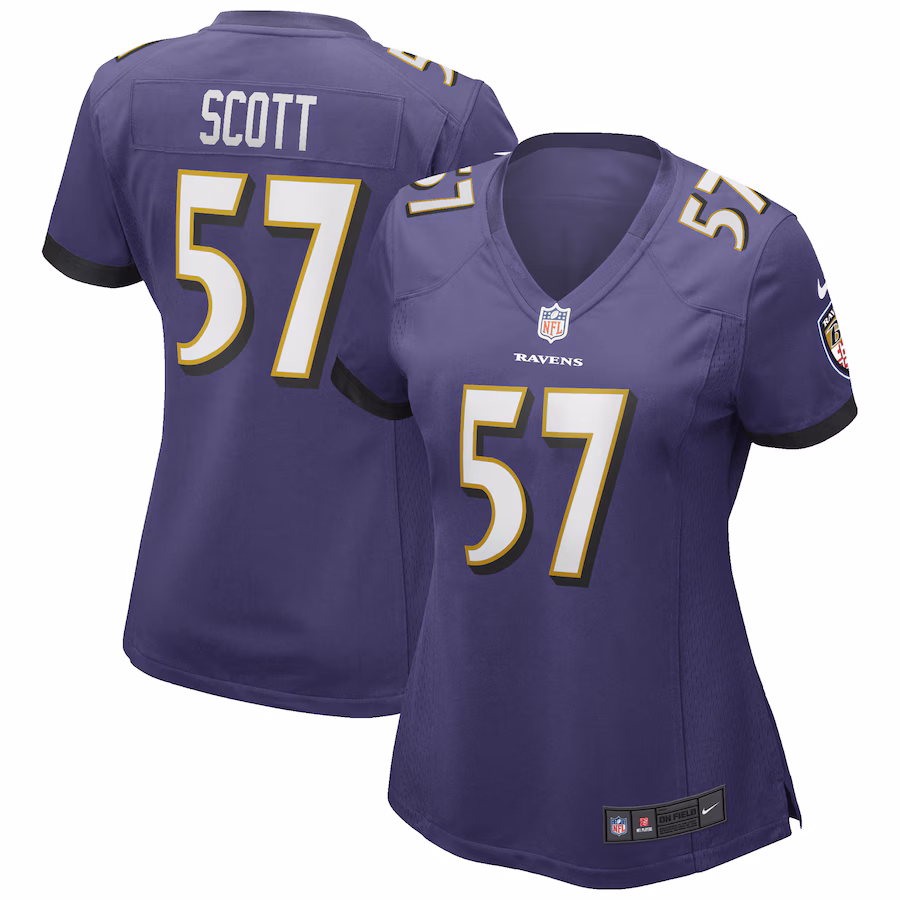 Women's Baltimore Ravens Bart Scott Nike Purple Game Retired Player Jersey - ujerseystore