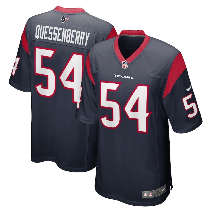 Men's Houston Texans Scott Quessenberry Nike Navy Game Player Jersey - ujerseystore