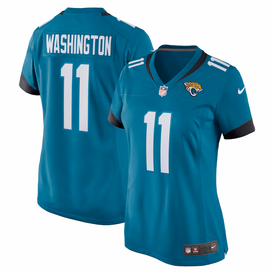 Women's Jacksonville Jaguars Parker Washington Nike  Teal Team Game Jersey - ujerseystore