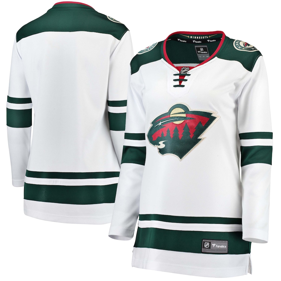 Women's Minnesota Wild Fanatics White Away Breakaway Jersey - ujerseystore