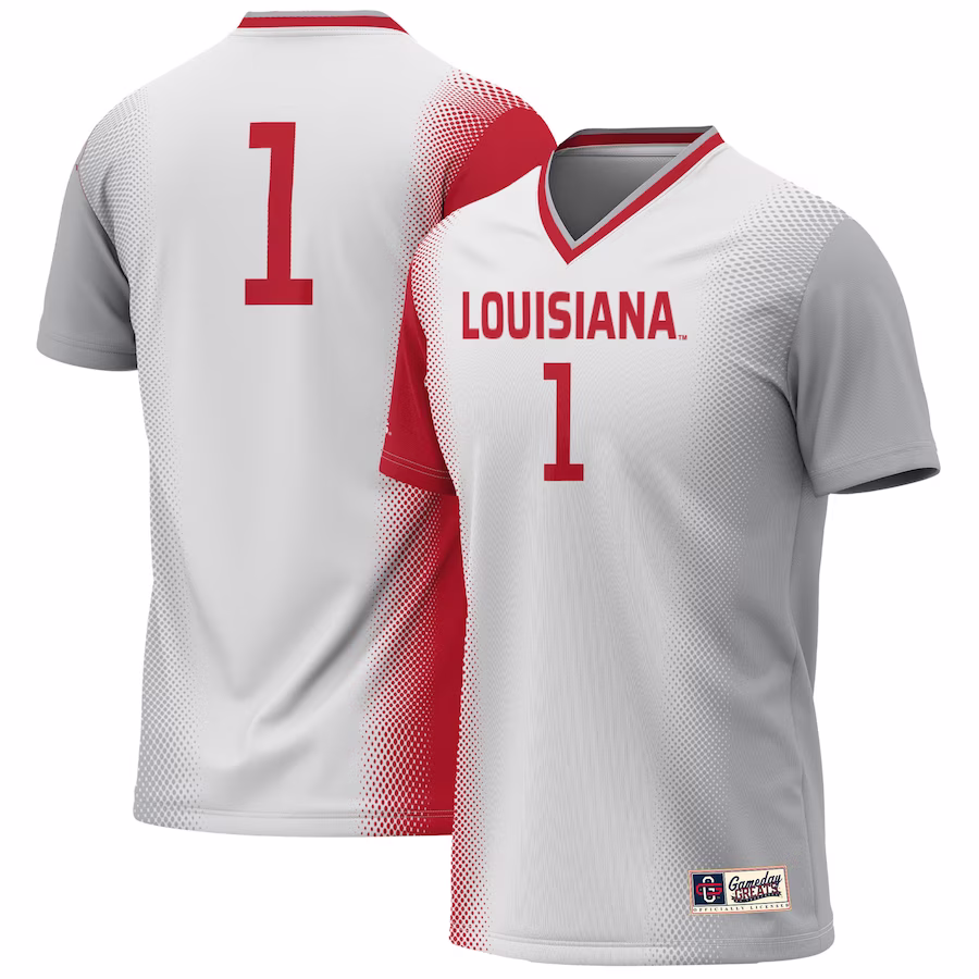 #1 Louisiana Ragin' Cajuns GameDay Greats Youth Lightweight Women's Soccer Jersey - White - ujerseystore