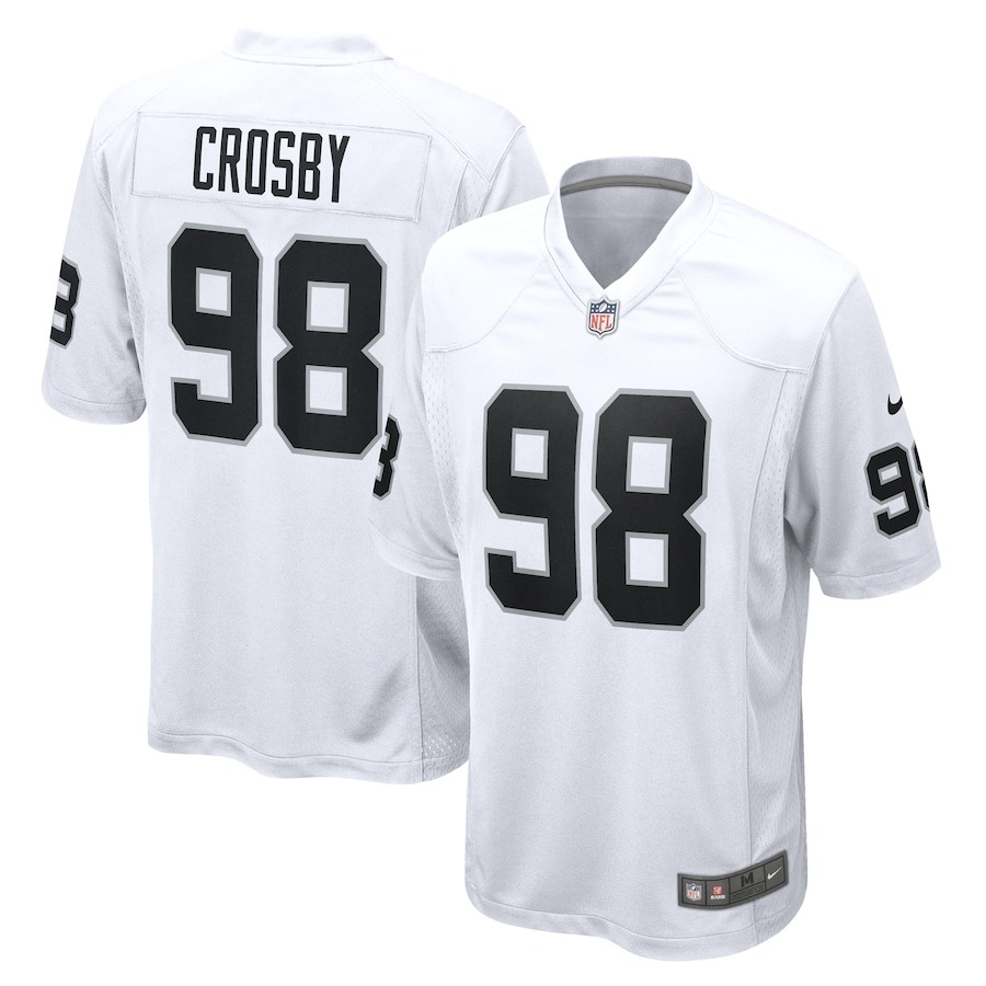 Men's Las Vegas Raiders Maxx Crosby Nike  White  Game Jersey - ujerseystore