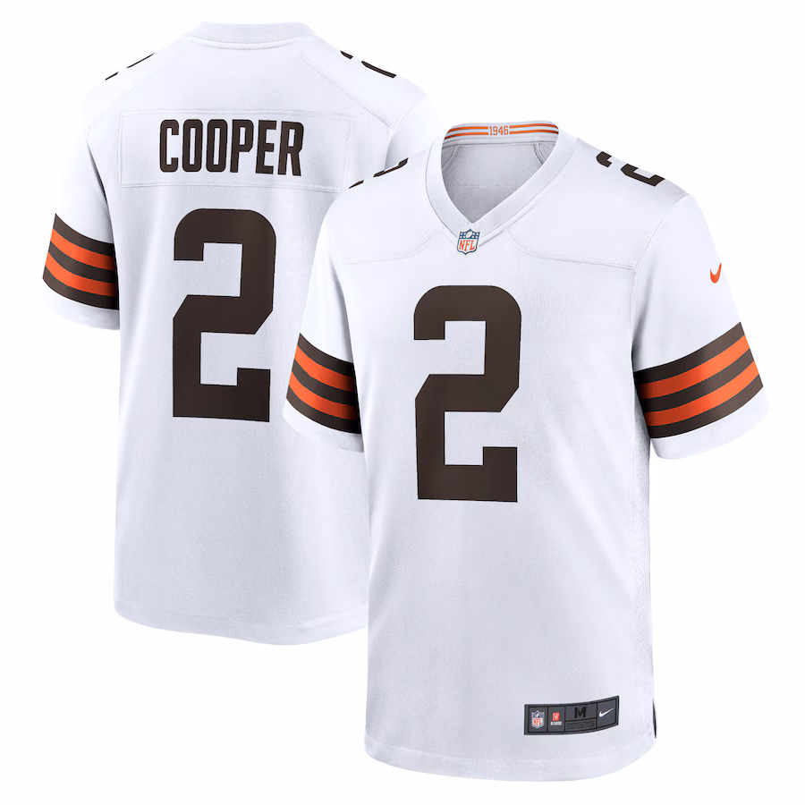 Men's Cleveland Browns Amari Cooper Nike White Game Jersey - ujerseystore