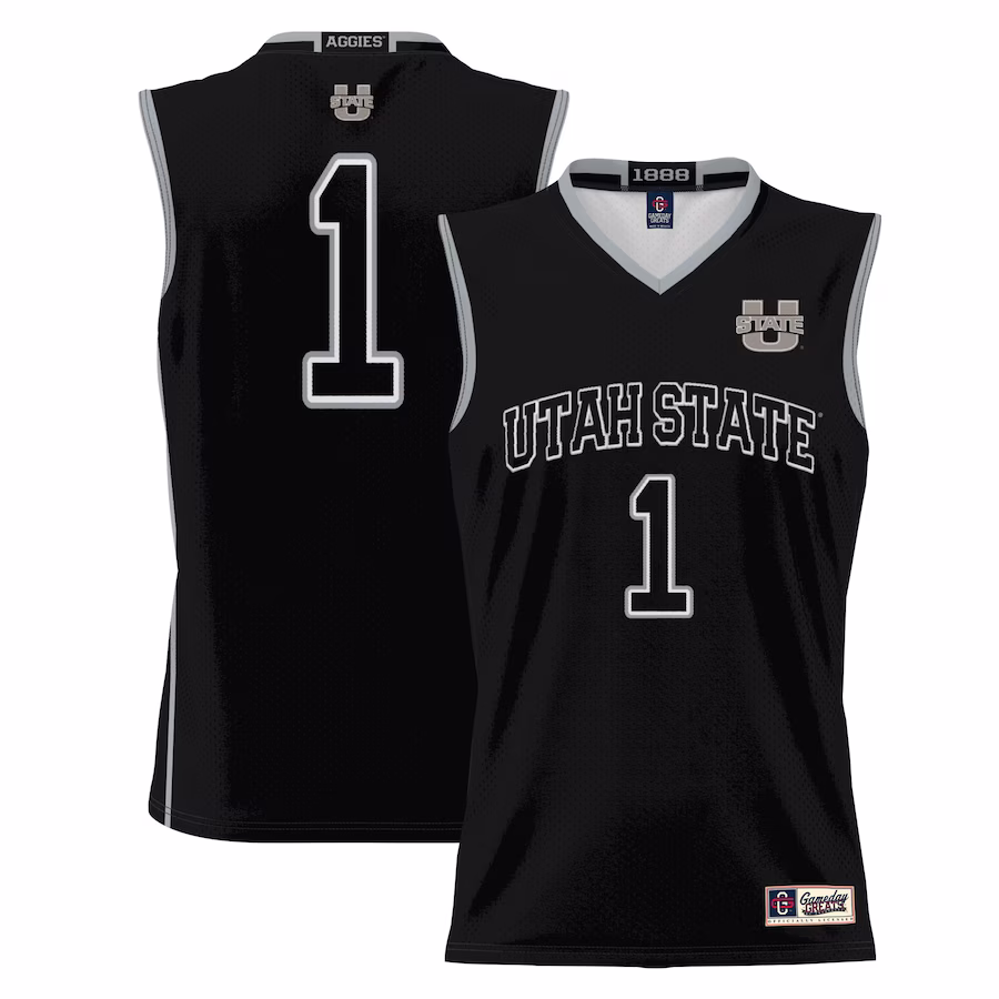#1 Utah State Aggies GameDay Greats Youth Lightweight Basketball Jersey - Black - ujerseystore