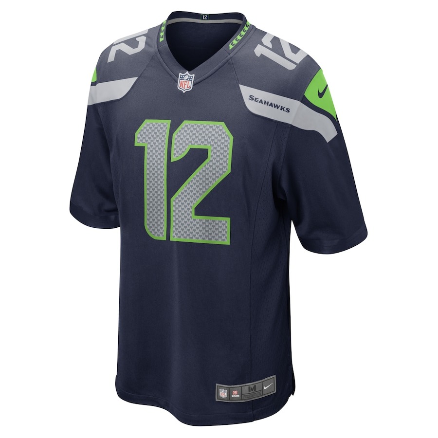 Men's Seattle Seahawks 12s Nike College Navy Game Team Jersey - ujerseystore