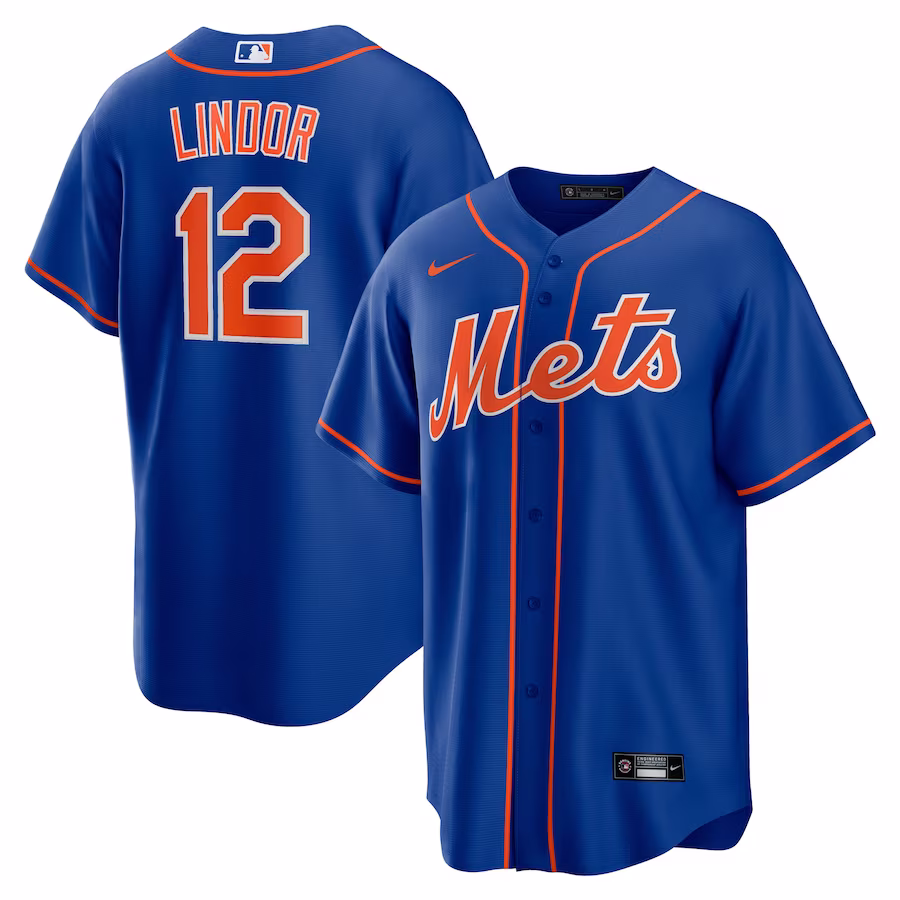 Men's New York Mets Francisco Lindor Nike Royal Alternate Replica Player Jersey - ujerseystore