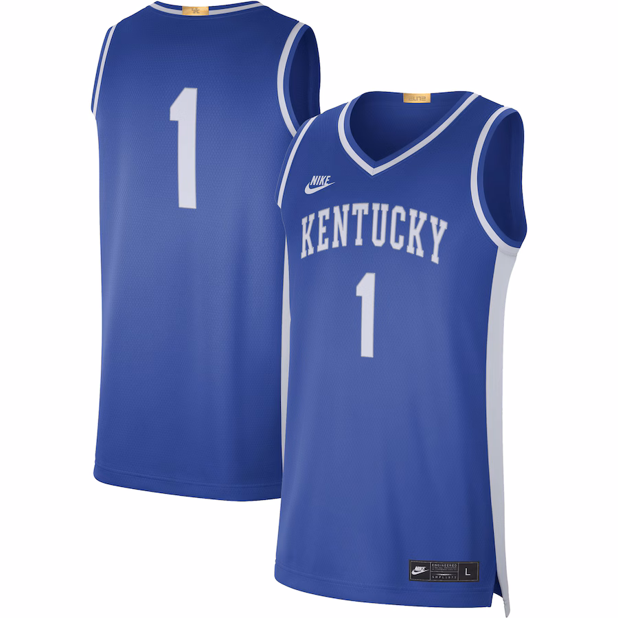 Men's Nike #1 Royal Kentucky Wildcats Limited Retro Jersey - ujerseystore