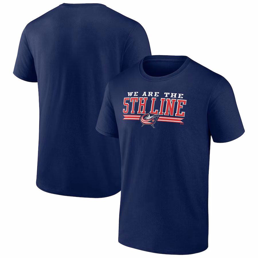 Men's Columbus Blue Jackets Navy Ice Cluster T-Shirt - ujerseystore