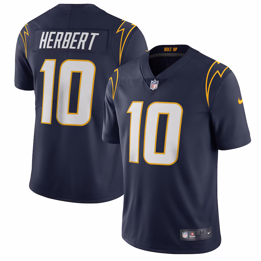 Men's Los Angeles Chargers Justin Herbert Nike Navy Vapor Limited Jersey - ujerseystore