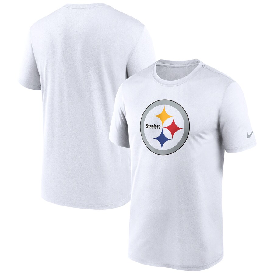 Men's Pittsburgh Steelers Nike White Legend Logo Performance T-Shirt - ujerseystore