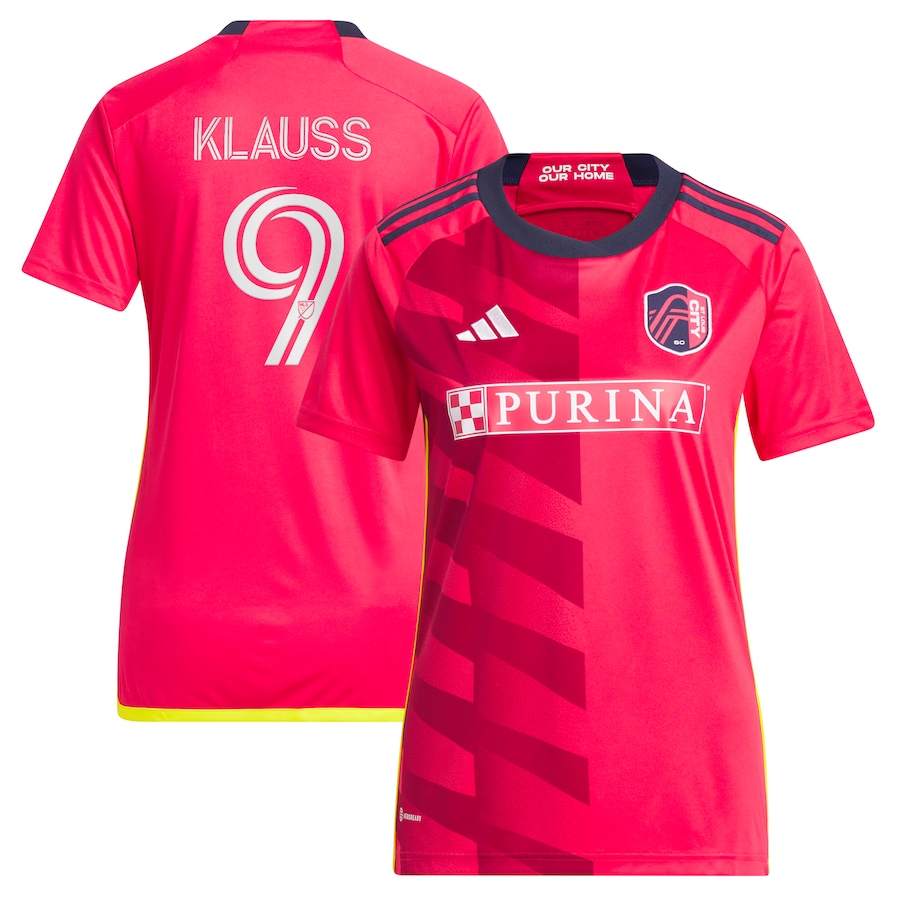Women's St. Louis City SC João Klauss adidas Red 2023 CITY Kit Replica Jersey - ujerseystore