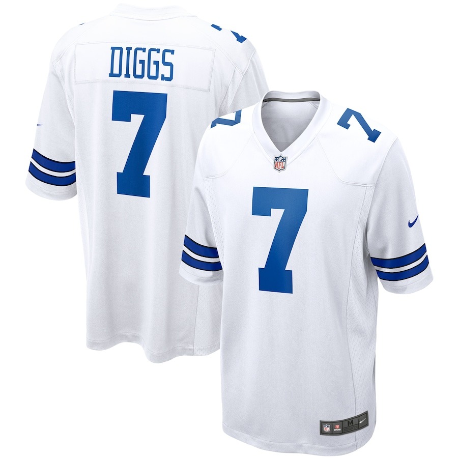Men's Dallas Cowboys Trevon Diggs Nike White Game Jersey - ujerseystore