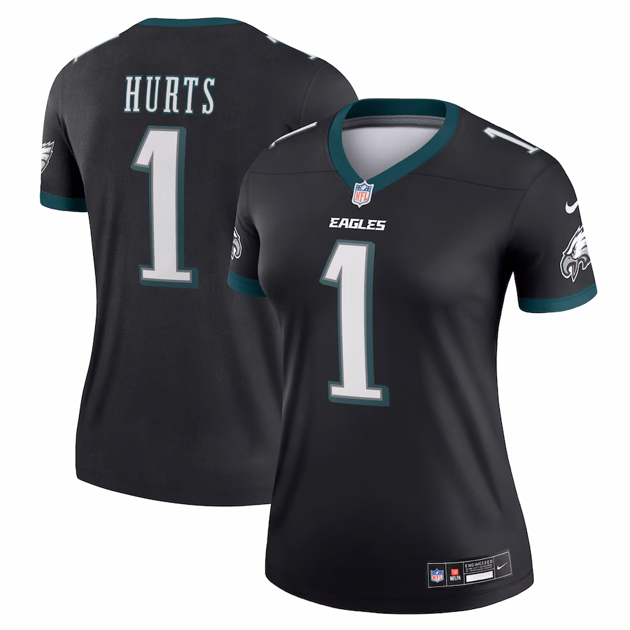 Women's Philadelphia Eagles Jalen Hurts Nike Black Legend Jersey - ujerseystore