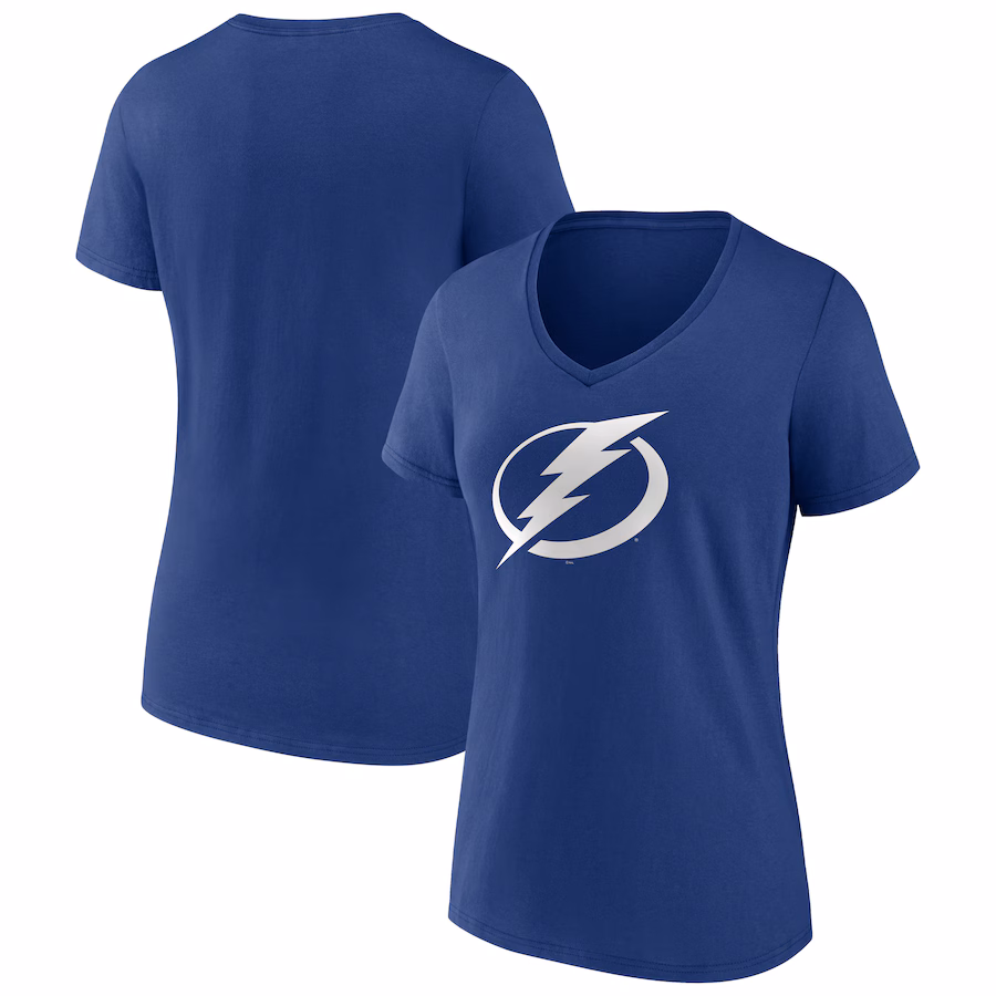 Women's Tampa Bay Lightning Blue Primary Logo T-Shirt - ujerseystore