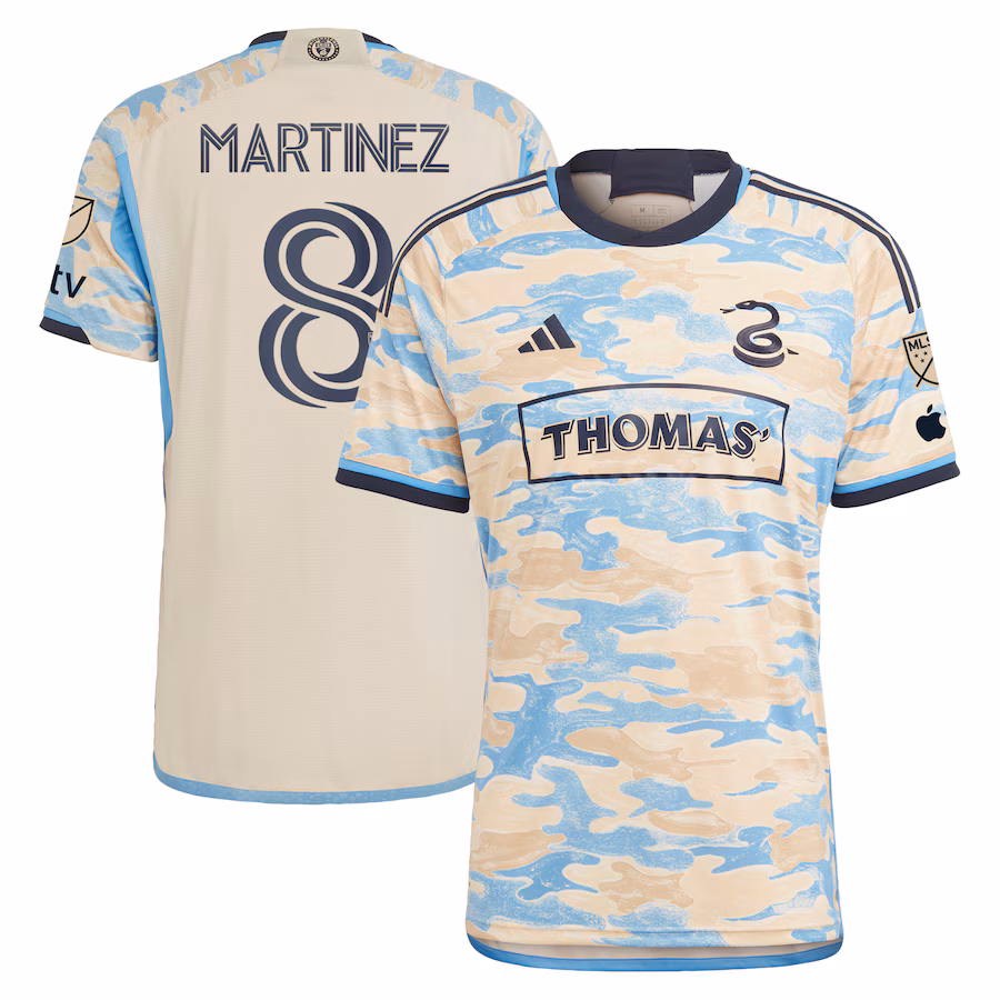Men's Philadelphia Union Jose Martinez adidas Tan 2023 For Philly Authentic Jersey - ujerseystore