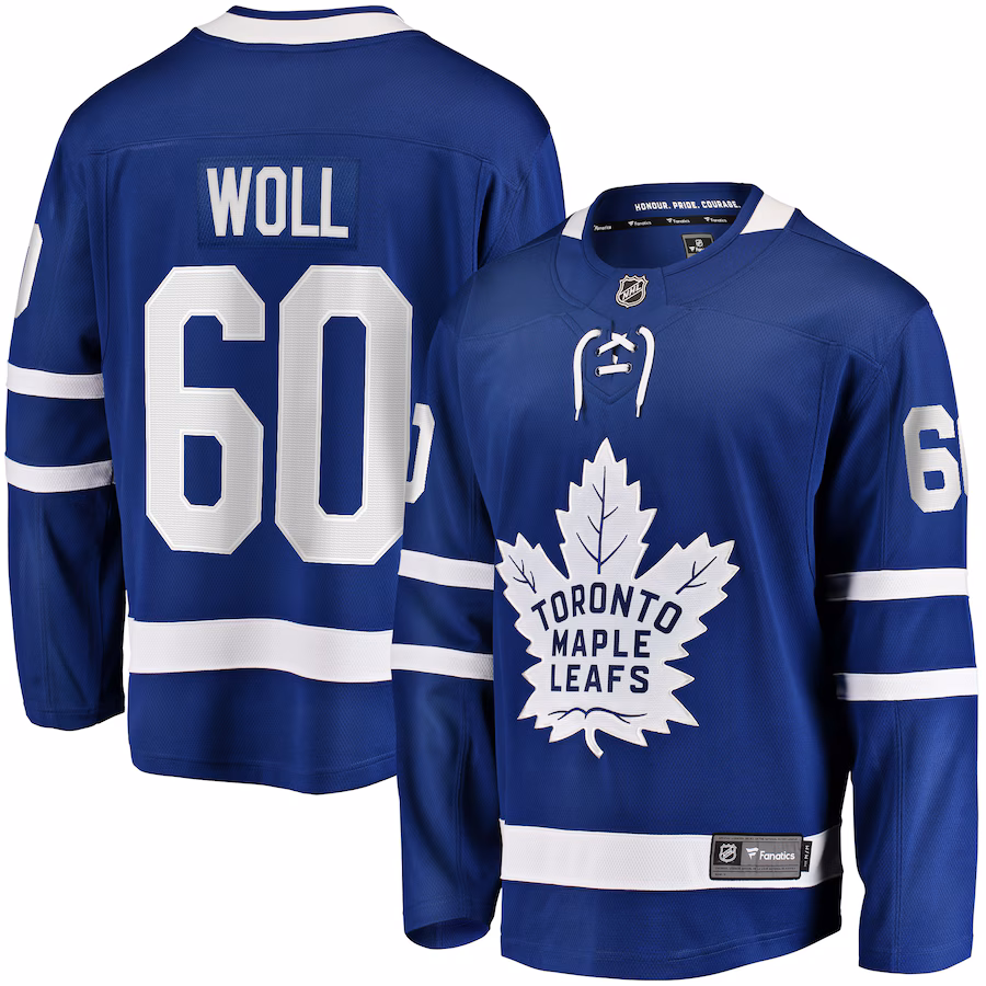 Men's Toronto Maple Leafs Joseph Woll Fanatics Blue Home Premier Breakaway Player Jersey - ujerseystore
