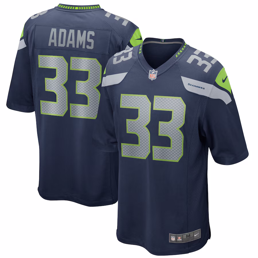 Men's Seattle Seahawks Jamal Adams Nike College Navy Game Player Jersey - ujerseystore