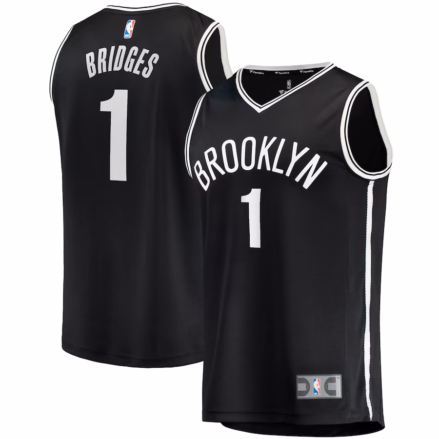 Men's Brooklyn Nets Mikal Bridges Fanatics Black Big & Tall Fast Break Player Jersey - Icon Edition - ujerseystore
