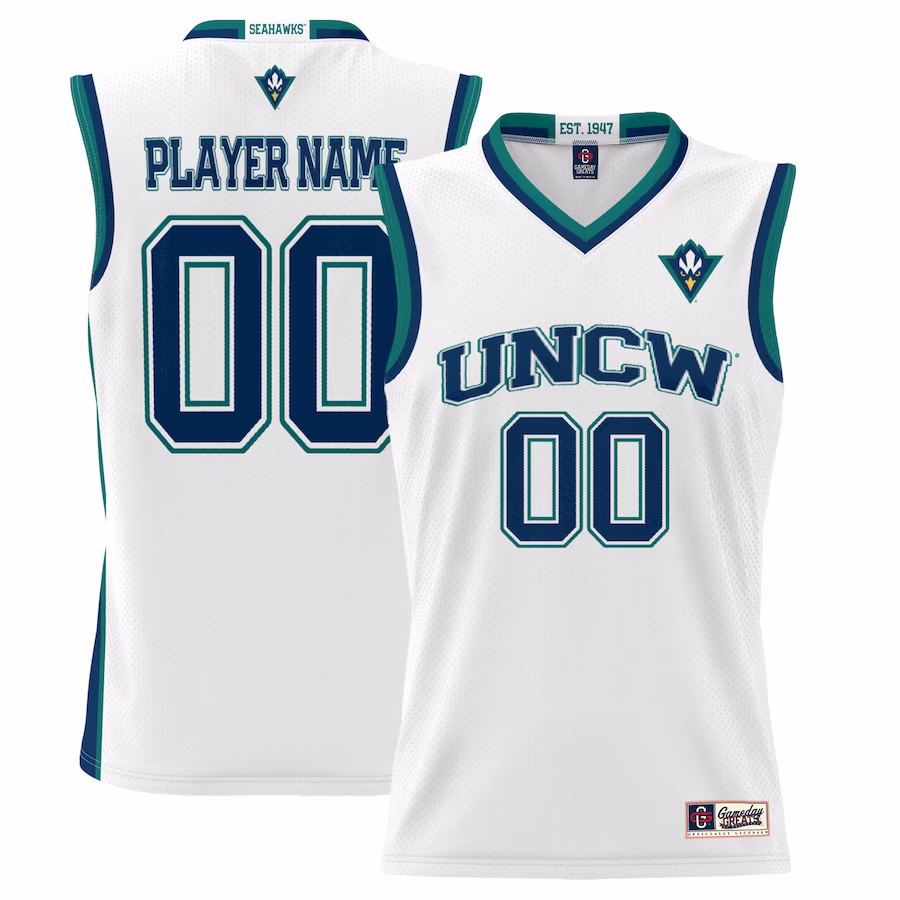 UNC Wilmington Seahawks GameDay Greats Unisex  Lightweight NIL Pick-A-Player Basketball Jersey - White - ujerseystore