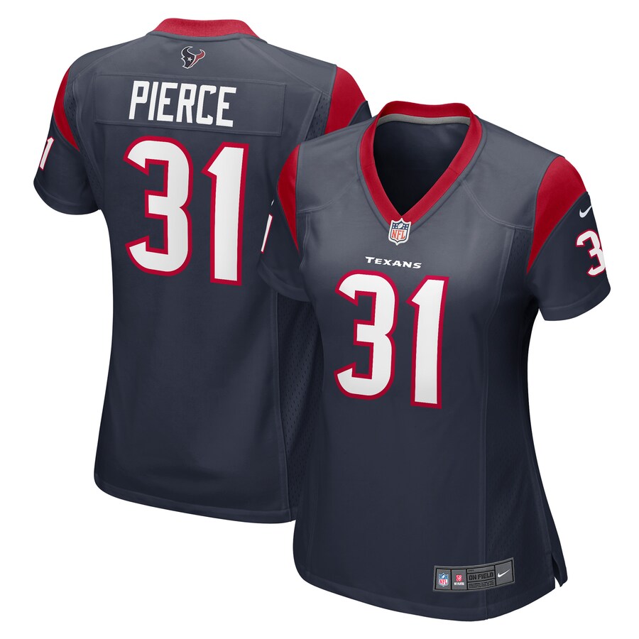 Women's Houston Texans Dameon Pierce Nike Navy Game Player Jersey - ujerseystore