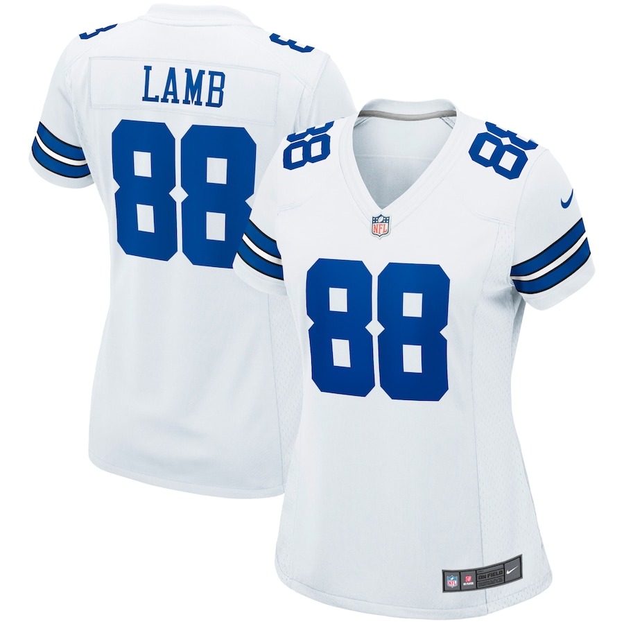 Women's Dallas Cowboys CeeDee Lamb Nike White Game Jersey - ujerseystore