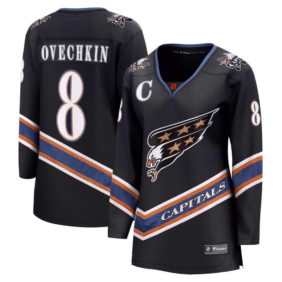 Women's Washington Capitals Alexander Ovechkin Fanatics Black Special Edition 2.0 Breakaway Player Jersey - ujerseystore