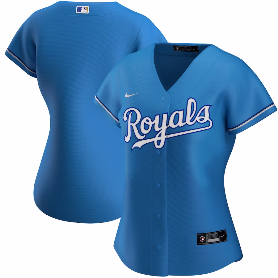 Women's Kansas City Royals Nike Light Blue Alternate Replica Team Jersey - ujerseystore
