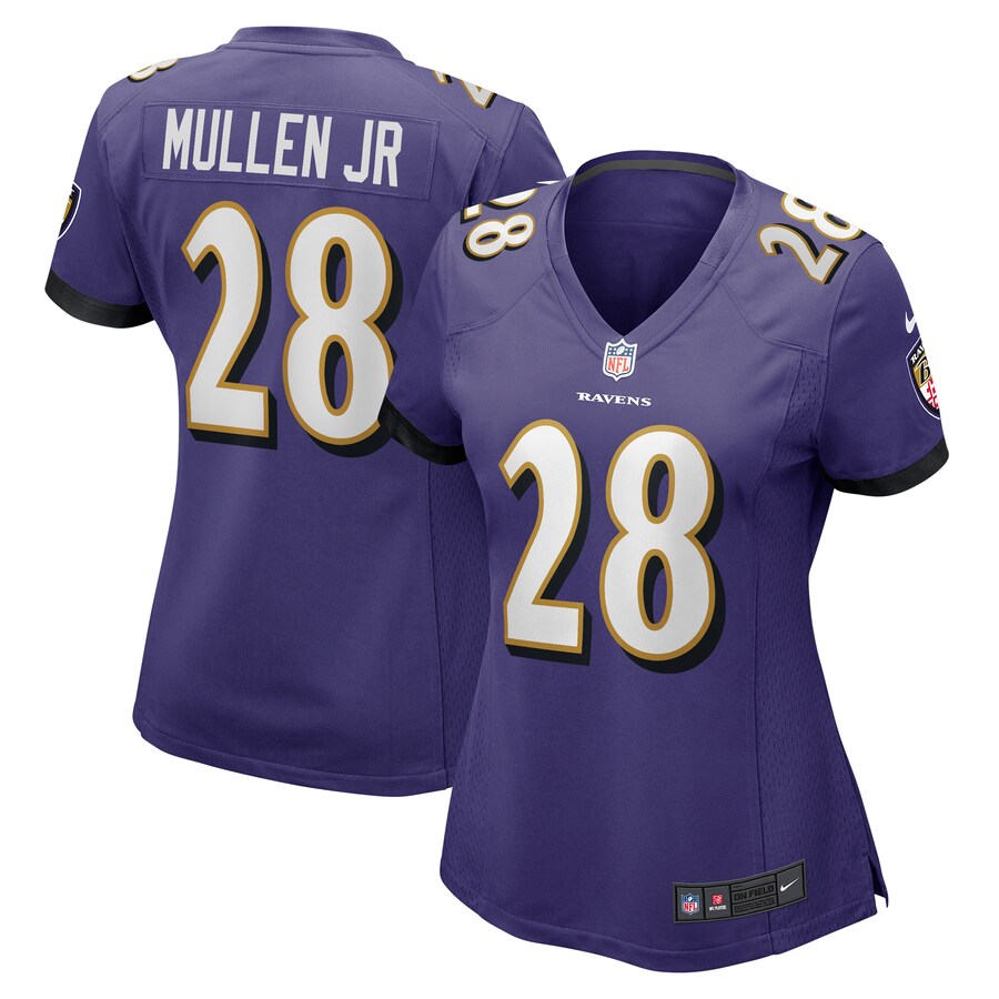 Women's Baltimore Ravens Trayvon Mullen Jr. Nike  Purple Team Game Jersey - ujerseystore