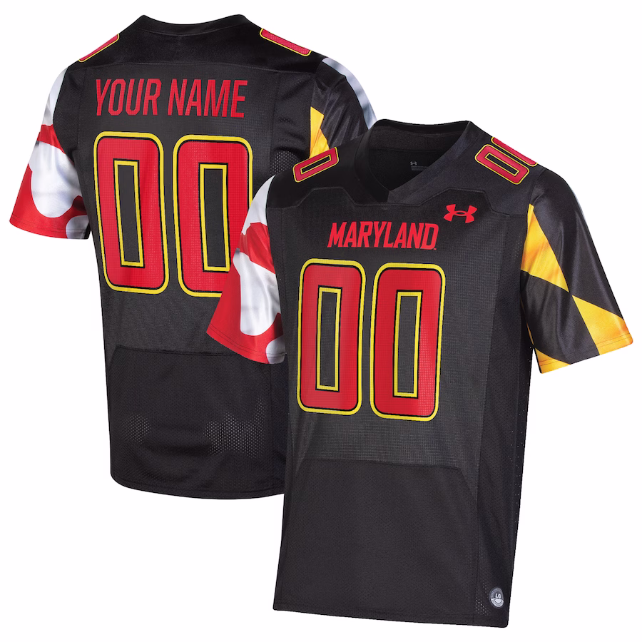 Maryland Terrapins Under Armour Custom Jersey - Black - ujerseystore