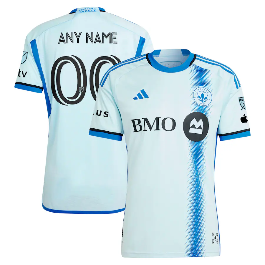 Men's CF Montreal  adidas Light Blue 2024 La Main Authentic Custom Jersey - ujerseystore