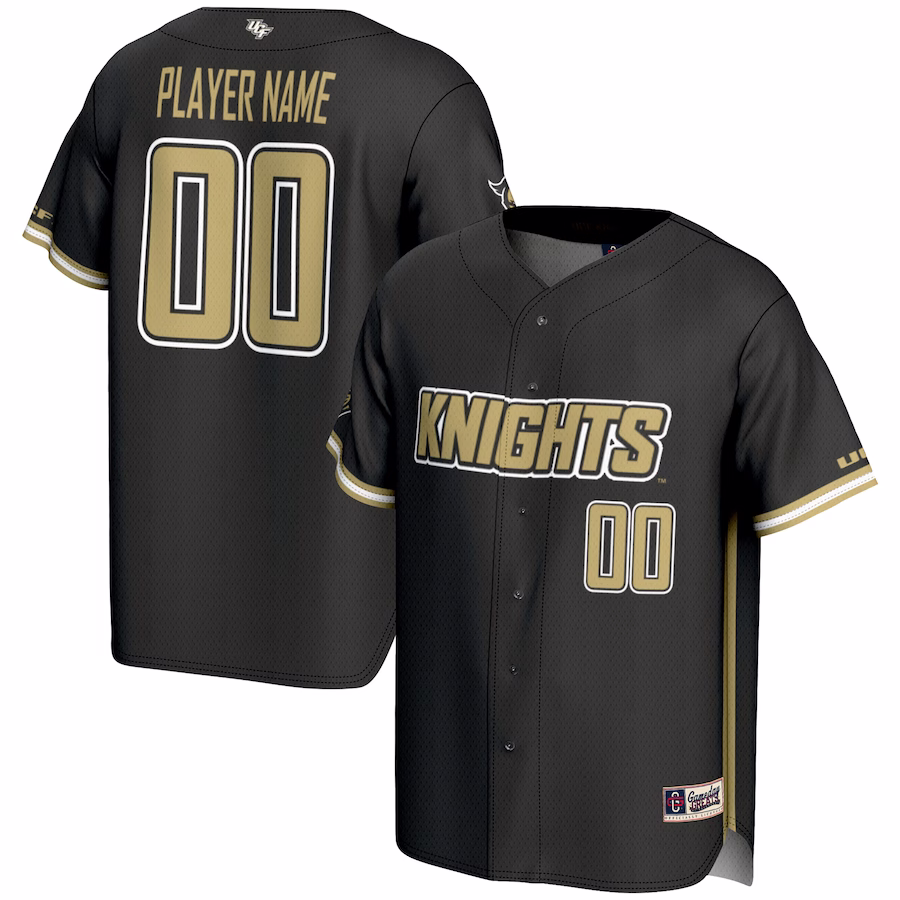 UCF Knights GameDay Greats Youth NIL Pick-A-Player Lightweight Baseball Jersey - Black - ujerseystore
