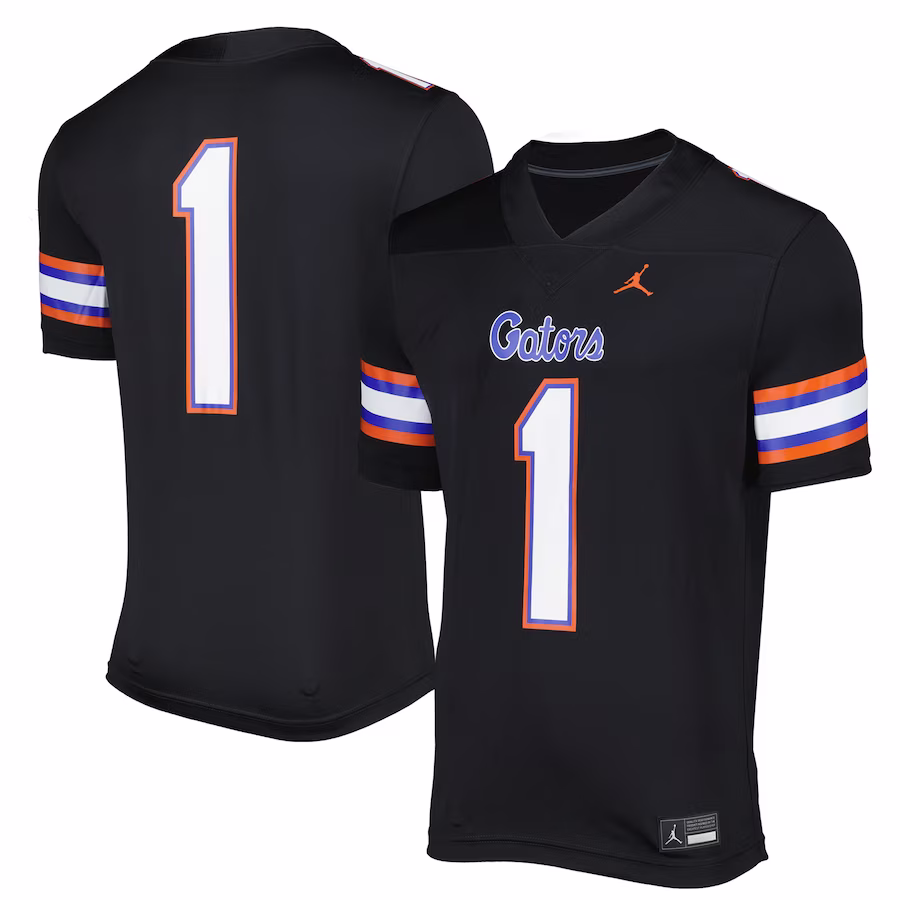 #1 Florida Gators Jordan Brand Alternate Game Jersey - Black - ujerseystore