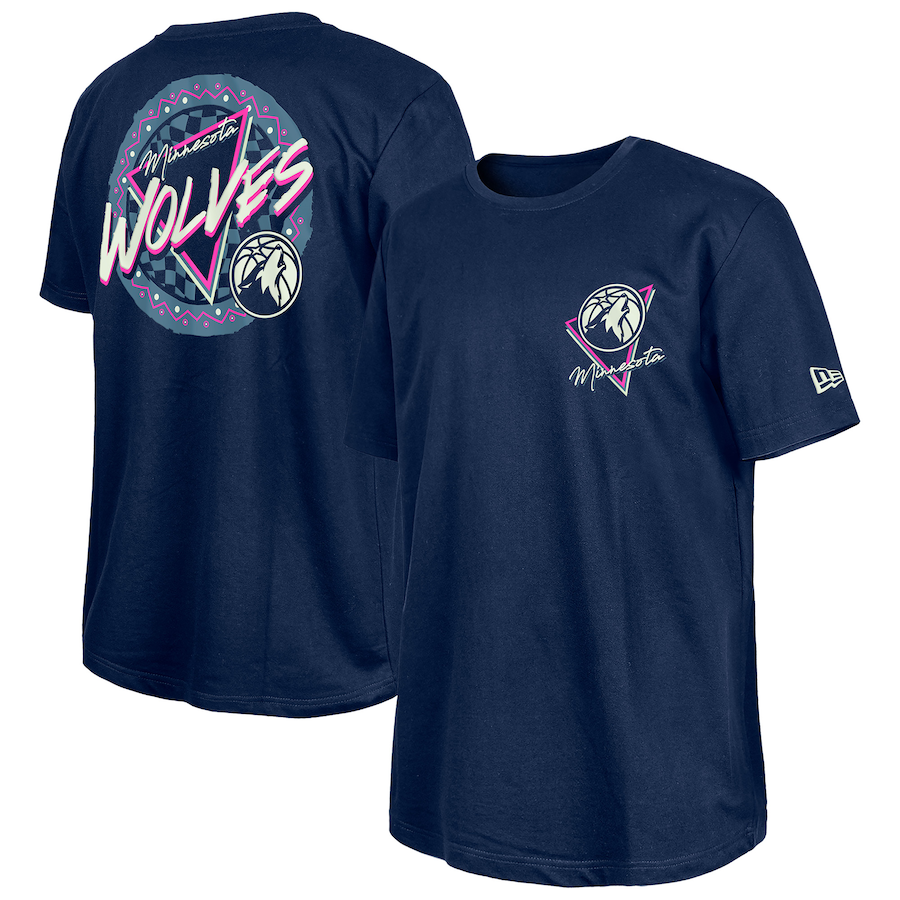 Men's Minnesota Timberwolves  New Era Navy Glow-in-the-Dark T-Shirt - ujerseystore
