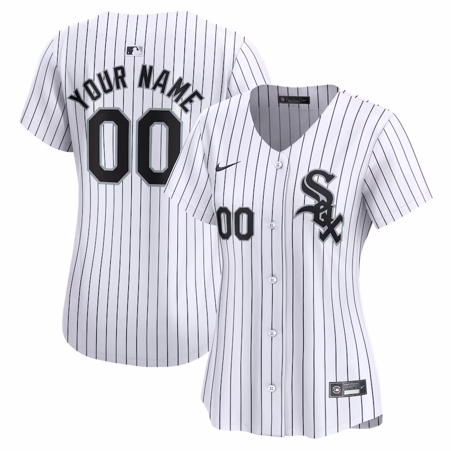 Women's Chicago White Sox Nike White Home Limited Custom Jersey - ujerseystore