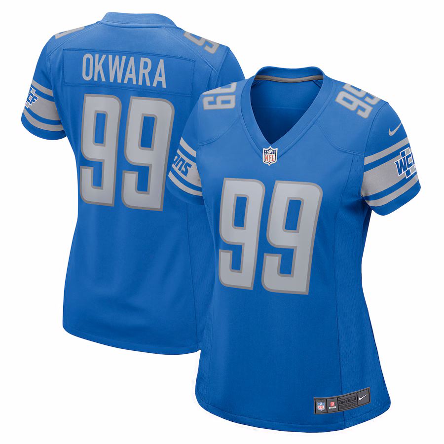 Women's Detroit Lions Julian Okwara Nike Blue Nike Game Player Jersey - ujerseystore